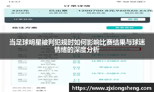 当足球明星被判犯规时如何影响比赛结果与球迷情绪的深度分析
